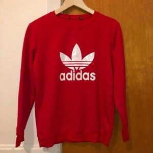 Red Adidas Sweatshirt/Sweater